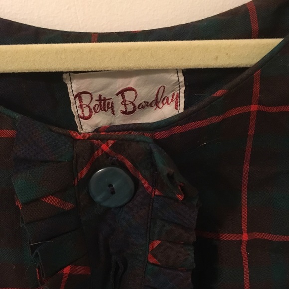 Vintage 1950s Betty Barclay Plaid Dress - Picture 2 of 5